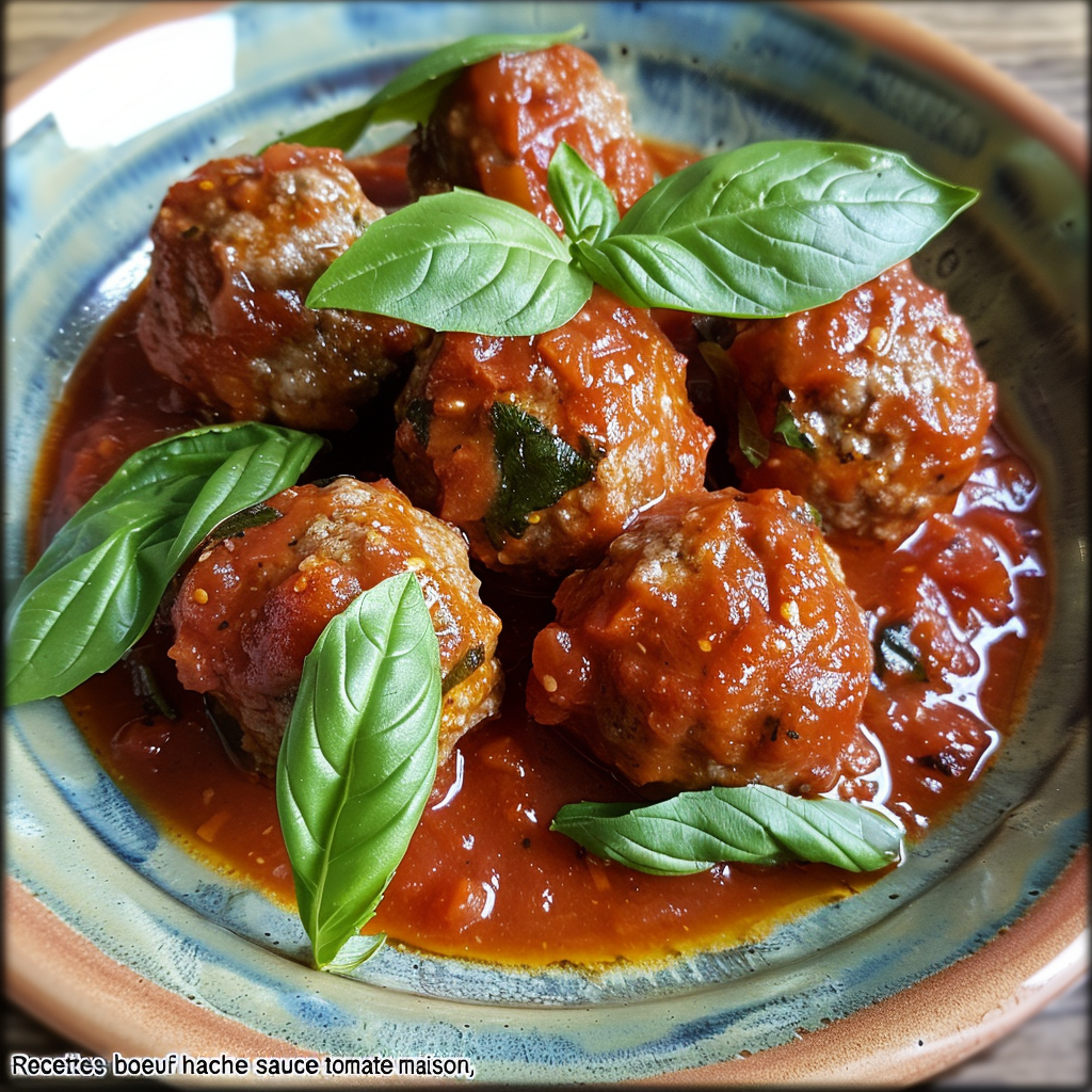comment préparer Recettes BœUf Haché Express Boulettes Sauce Tomate Maison étape par étape