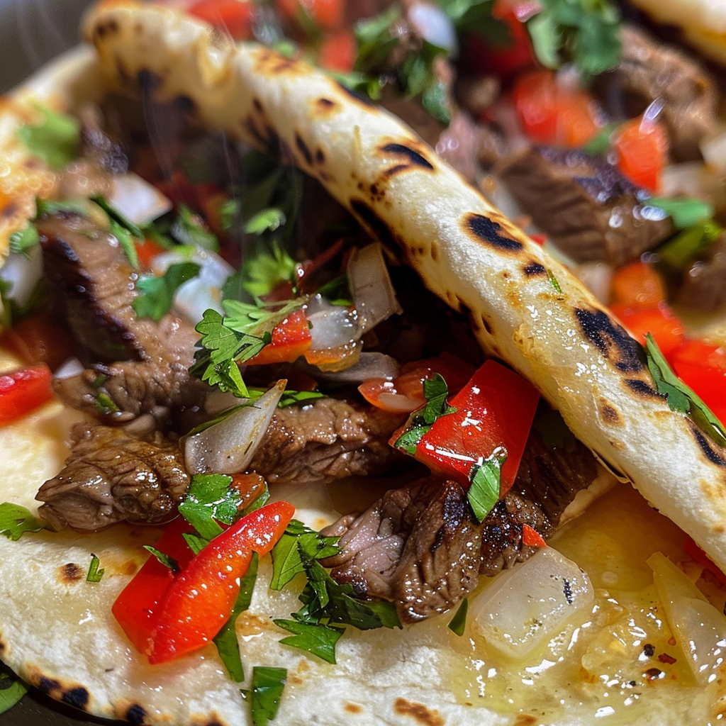 comment préparer Recettes BœUf Haché Express Poivrons éPicéS Tortillas étape par étape