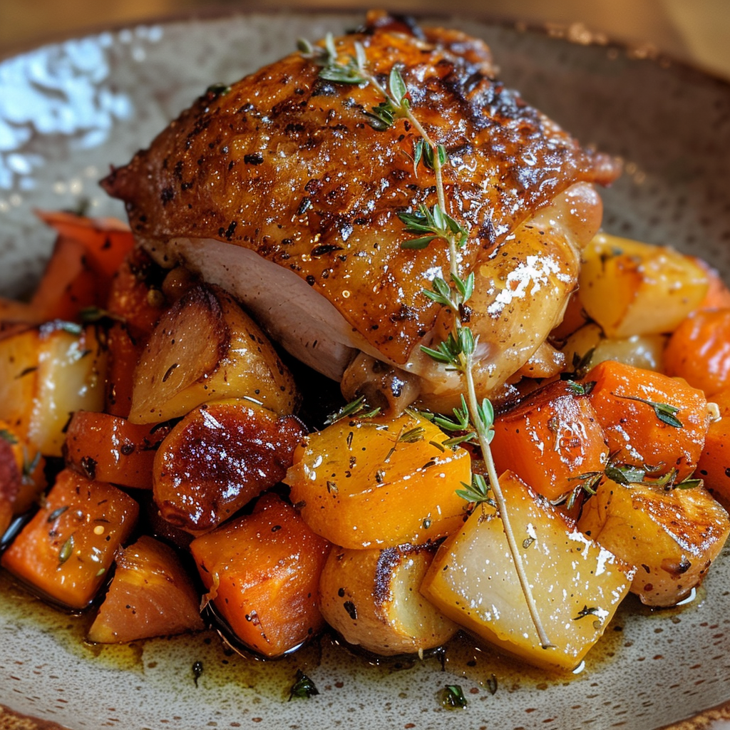 comment préparer Recettes Poulet Mariné Miel Soja Four LéGumes Racines étape par étape