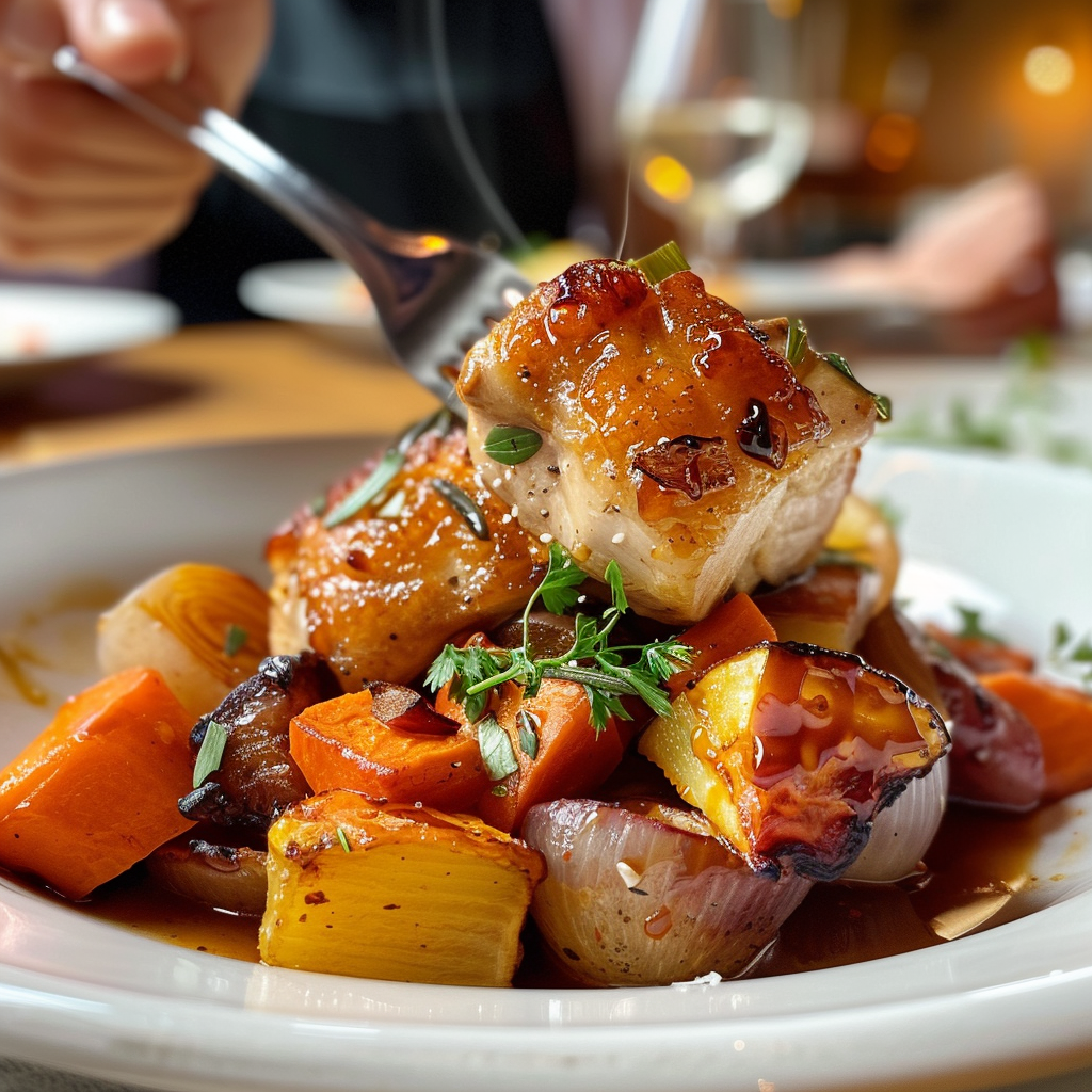 ingrédients frais pour Recettes Poulet Mariné Miel Soja Four LéGumes Racines