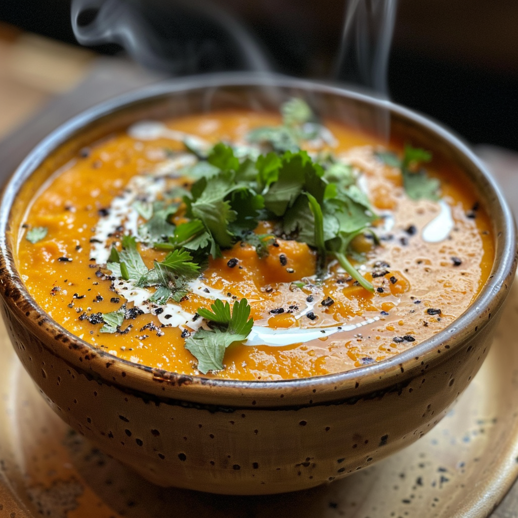 comment préparer Soupes VeloutéS Potimarron Gingembre Lait Coco RéConfortants étape par étape