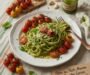 Pâtes au Pesto Maison et Tomates Cerises Rôties