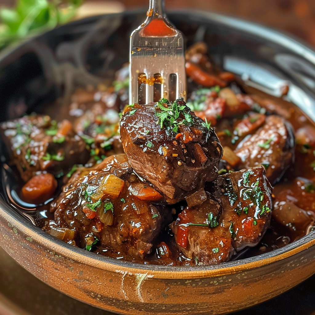 ingrédients frais pour Quick Beef Bourguignon Recipe