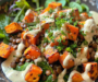Salade Lentilles Corail Patate Douce Rôtie et Vinaigrette Tahini
