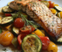 Saumon grillé et légumes d’été en une seule poêle