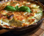 Un Gratin de Pâtes Courgettes Chèvre Frais au Basilic