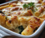 Ziti gratinés au fromage et aux épinards